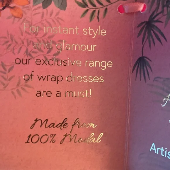 POWDER limited edition tropical wrap dress size large NWT - Picture 13 of 16